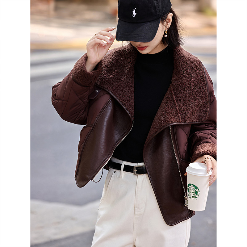 苏醒的乐园仿羊羔毛翻领短款棉服2025年冬季新款保暖外套上衣女装,女装/女士精品,棉衣/棉服,淘宝优惠券,粉丝福利购,淘宝优惠卷