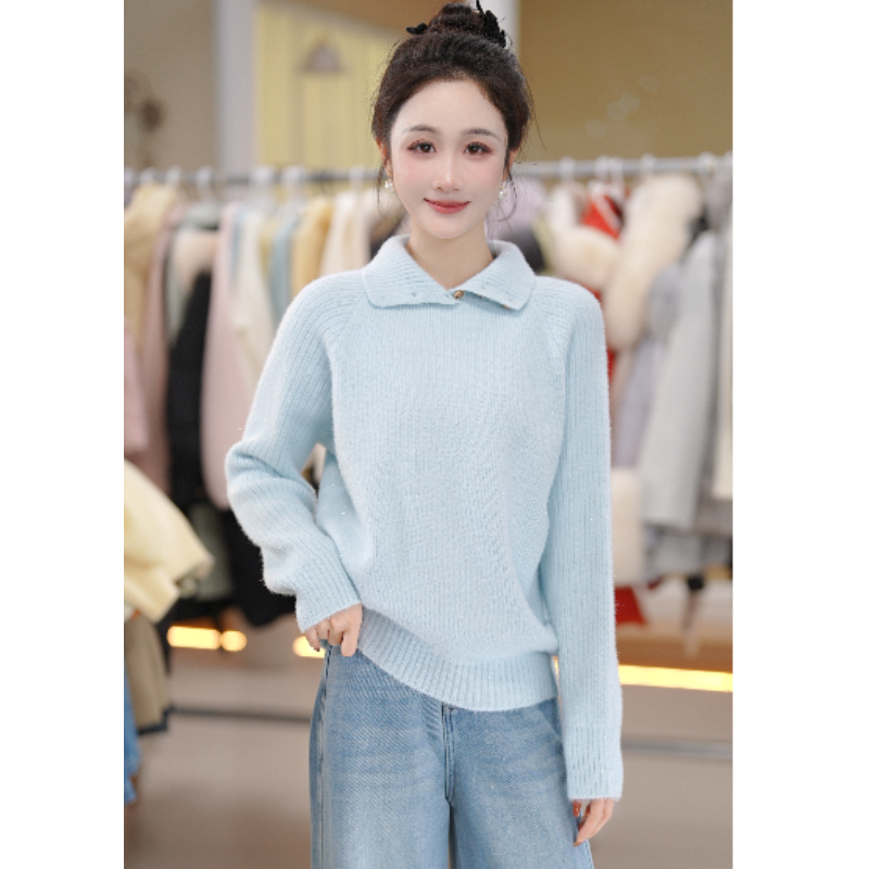 苏醒多色可选冬季新款加厚领子两穿毛衣-SXMY25141内搭百搭休闲款