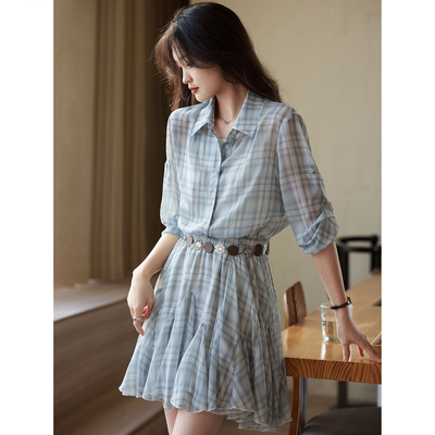 苏醒的乐园春季优雅长袖连衣裙