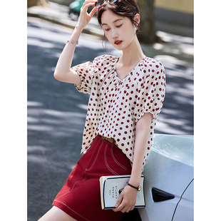 时尚气质套装2025年夏季新款女知性温柔优雅圆领街头半裙两件套