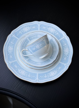 日本正品Noritake则武婚纱系列lecewood粉色蓝色咖啡杯马克杯水杯
