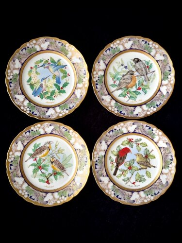 日本Noritake/则武 神灯款圣诞收藏装饰盘鸟类系列