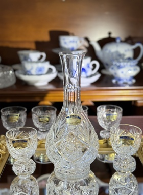 日本直采POLONIA水晶酒具套一壶六杯酒壶酒杯礼物结婚礼物