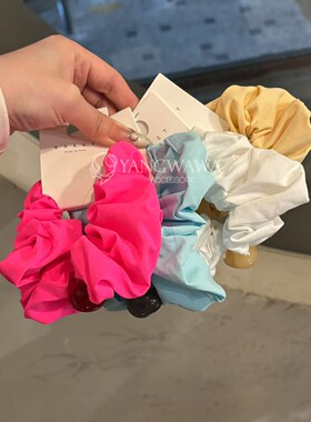 530725韩国东大门Baket亮色春款百搭肠圈发绳