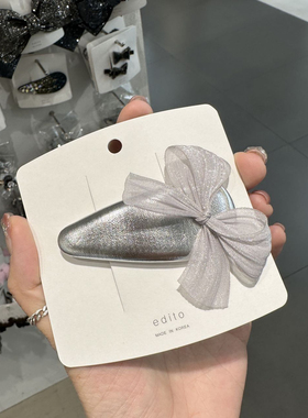 43613韩国东大门edito纱纱蝴蝶结甜美百搭气质款掰掰夹发夹