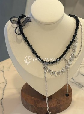 533119韩国东大门Baket新款多层流苏水晶项链