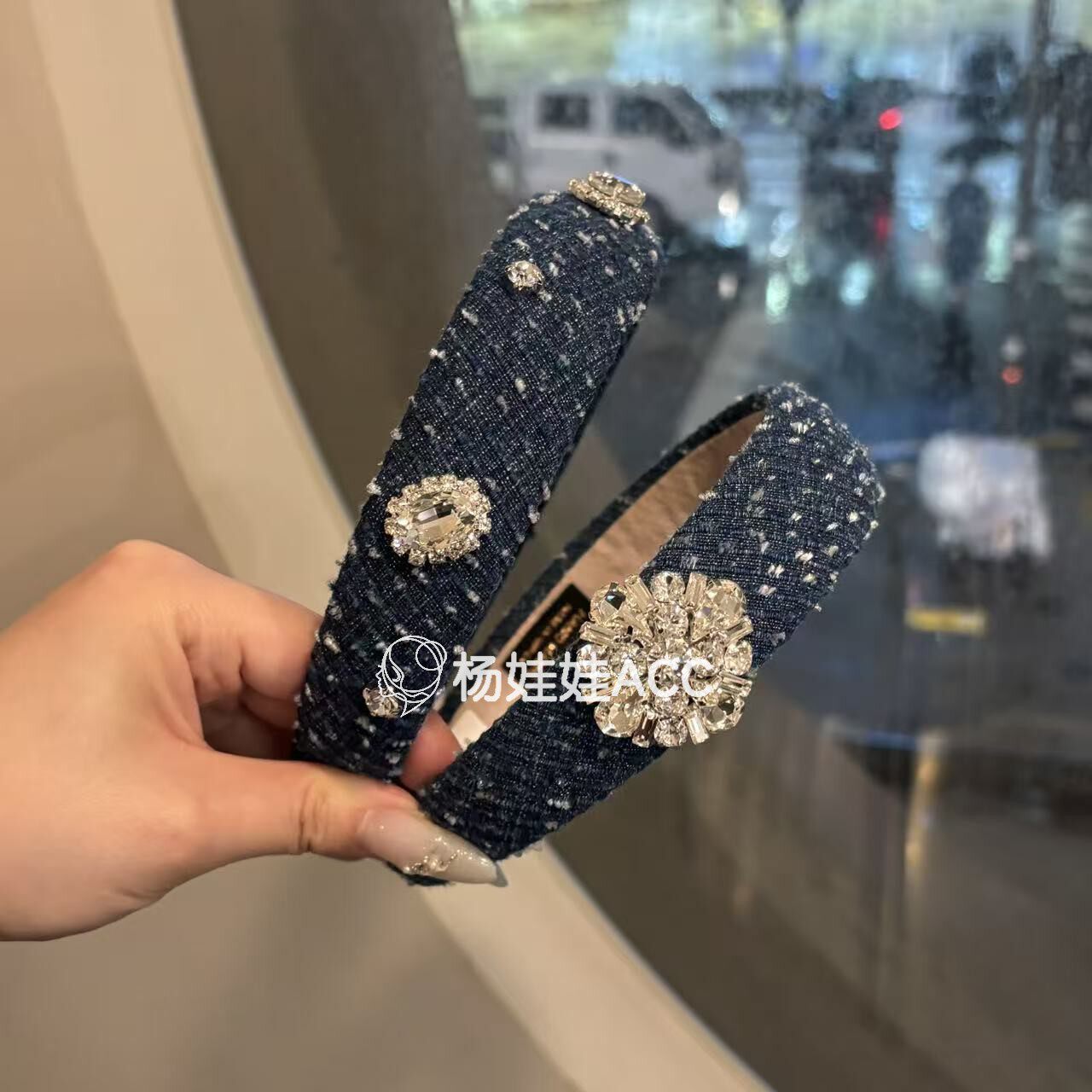 652810韩国东大门Baket新款高级质感甜美水钻花朵发箍