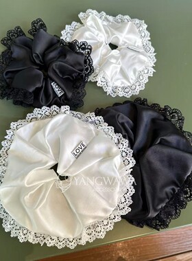 550625韩国东大门超仙甜美扎马尾蕾丝花边大肠发圈马尾发绳