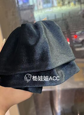 591502韩国东大门baket新款高级感丝绒花边马尾夹抓夹