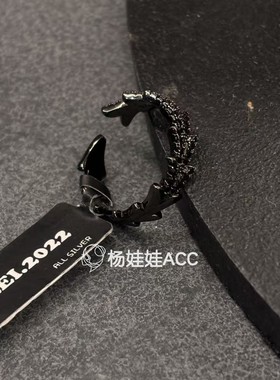 591711韩国东大门LEI通体纯银新款高级感时尚气质鱼尾戒指