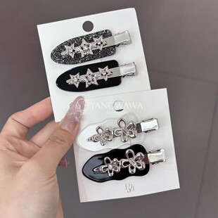 582510韩国东大门papa新款百搭精致花朵星星两件套鸭嘴夹发夹