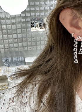 412510韩国东大门edito金属蕾丝高级感精致耳环