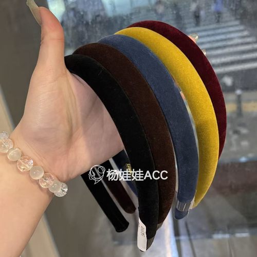 591804韩国东大门Baket新款高级感精致简约甜美丝绒发箍