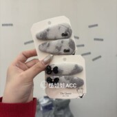 queen新款 612214韩国代购 the 高级感复古蝴蝶结两件套掰掰夹