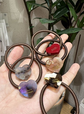 41276韩国东大门小金标醋酸爱心高级感精致发绳