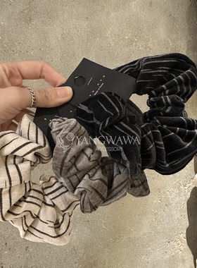 510108韩国东大门nyunyu条纹肠圈发绳