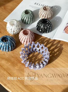 韩国东大门网红鸟巢盘发发夹气质时尚扎马尾丸子头懒人发抓293107