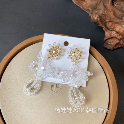 水晶耳环夸张时尚个性超闪仙女