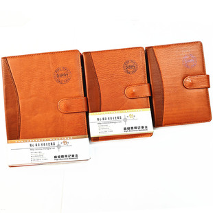 带笔笔记本开会办公按扣本 中佳 7102 商务记事皮面本 7103 7101