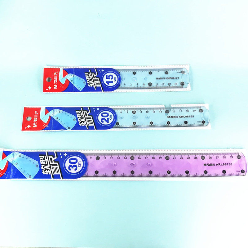 晨光arl96155 塑料软尺20cm 绘图软型直尺可弯曲尺子 arln0414