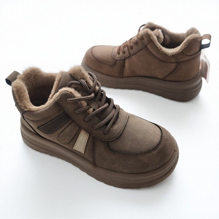 防水保暖老北京布鞋时尚复古棉鞋加绒保暖厚底板鞋女鞋25冬季新品