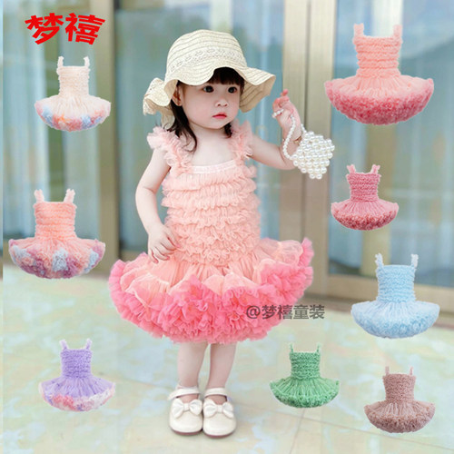 正品女童tutu连衣裙夏季A类纱