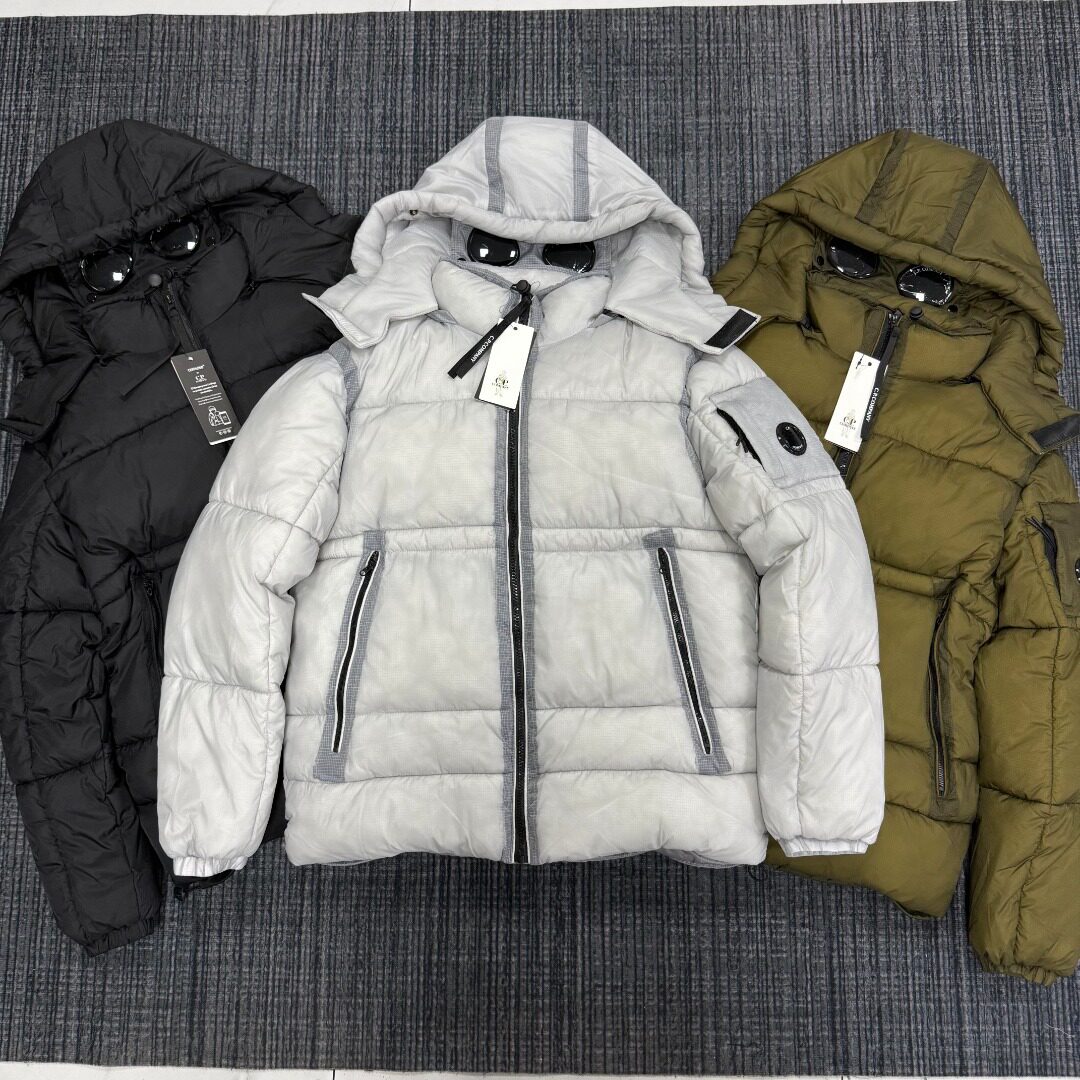 CP连帽男女冬季护目镜口袋拉链防风羽绒棉服外套机能风Company