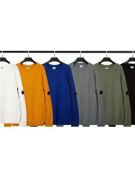 CP 镜片徽章机能针织衫秋冬COMPAN欧美CP 百搭休闲宽松圆领毛衣