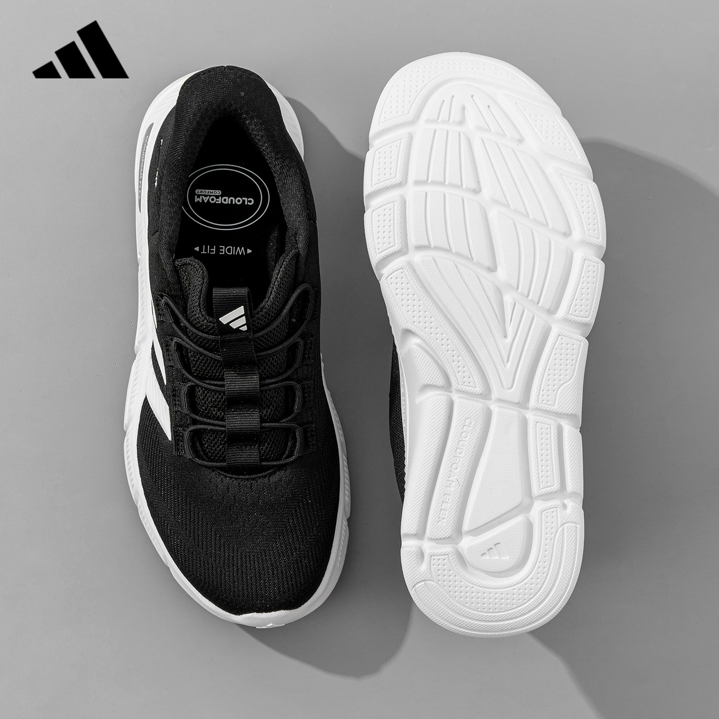 adidas阿迪达斯健步鞋一脚蹬男鞋爸爸鞋正品新款休闲通勤鞋KJ5916 - 实物图
