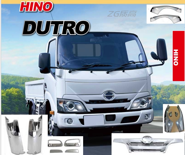 HINO 전기 도금 NPR 신규 및 기존 범퍼 HINO 300 미드 그리드 코너 레인 실드 장식 프레임 수정에 적합