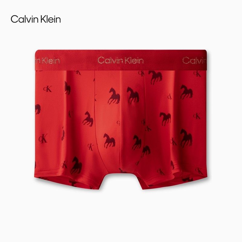 【马年系列】CK内衣25秋冬新款男士本命年新年红棉质平角内裤,女士内衣/男士内衣/家居服,男平角内裤,淘宝优惠券,粉丝福利购,淘宝优惠卷