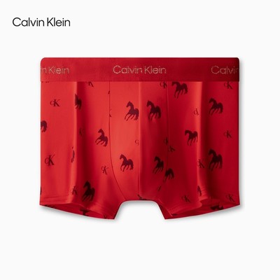 【马年系列】CK内衣25秋冬新款男士本命年新年红棉质平角内裤