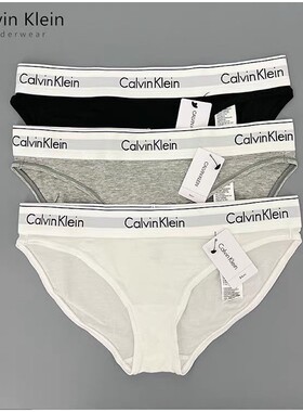 美国正品CK女士内裤健身三角裤logo宽边纯棉运动内裤 F3787