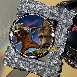 银河护卫队 火箭浣熊 格鲁特周边吧唧胸章徽章镭射款挂件礼品