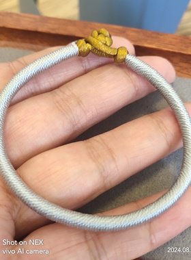 五行补金补土手链五行缺金缺土土金通关用神手工编织手绳