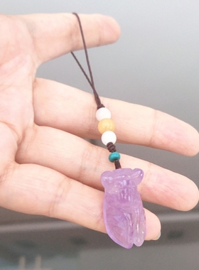 紫水晶知了吊坠学生挂件中学生大学生