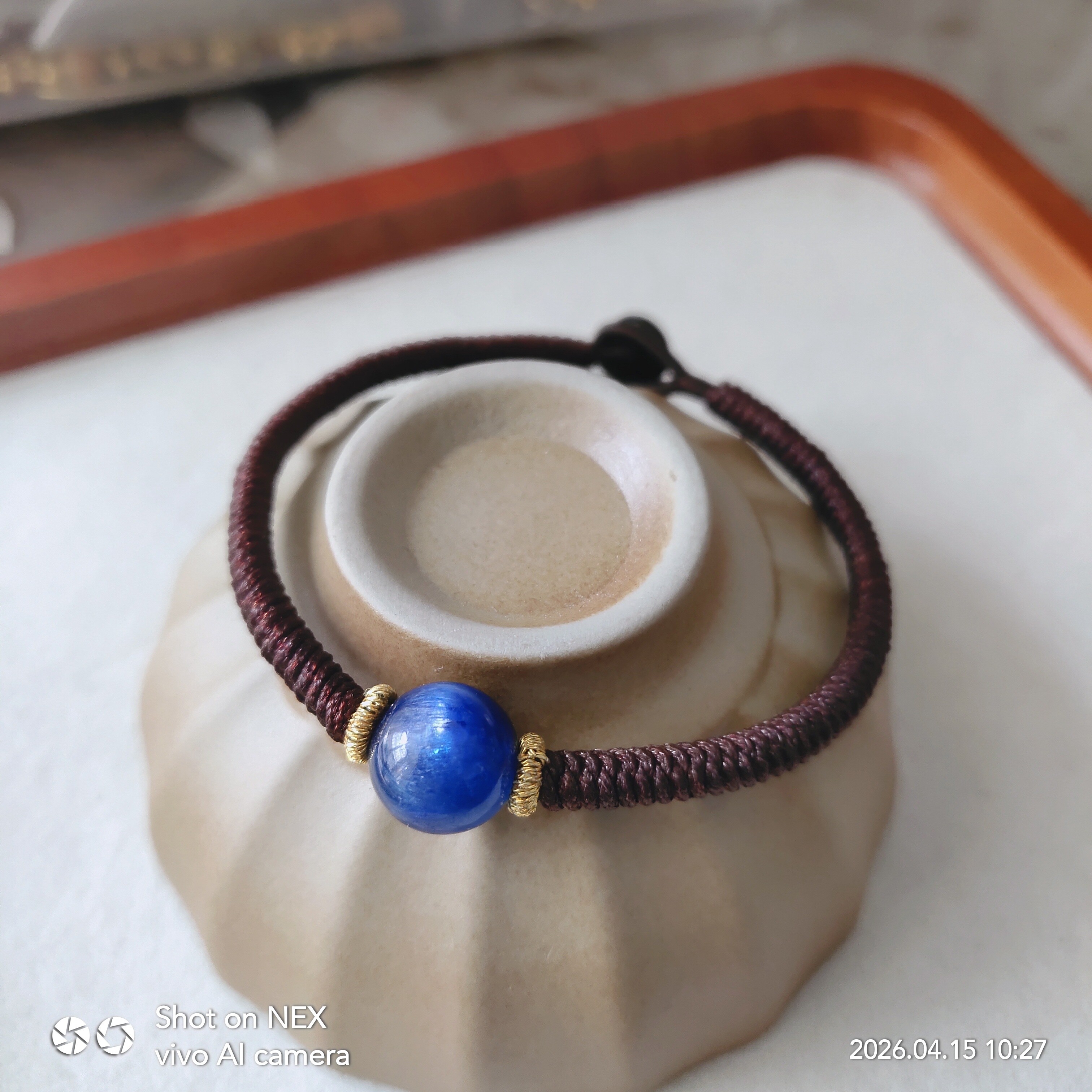 天然蓝绒晶手链女款本命年转运珠手串男款情侣礼物送女友闺蜜