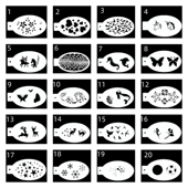 面部彩绘镂空模板摆摊脸绘工具足球美人鱼独角兽龙雪花足球音符
