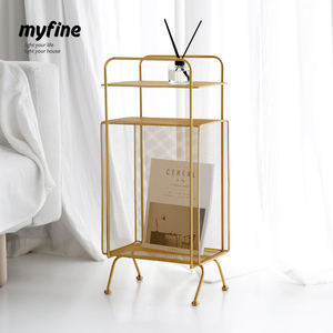 北欧创意落地简易置物架书架