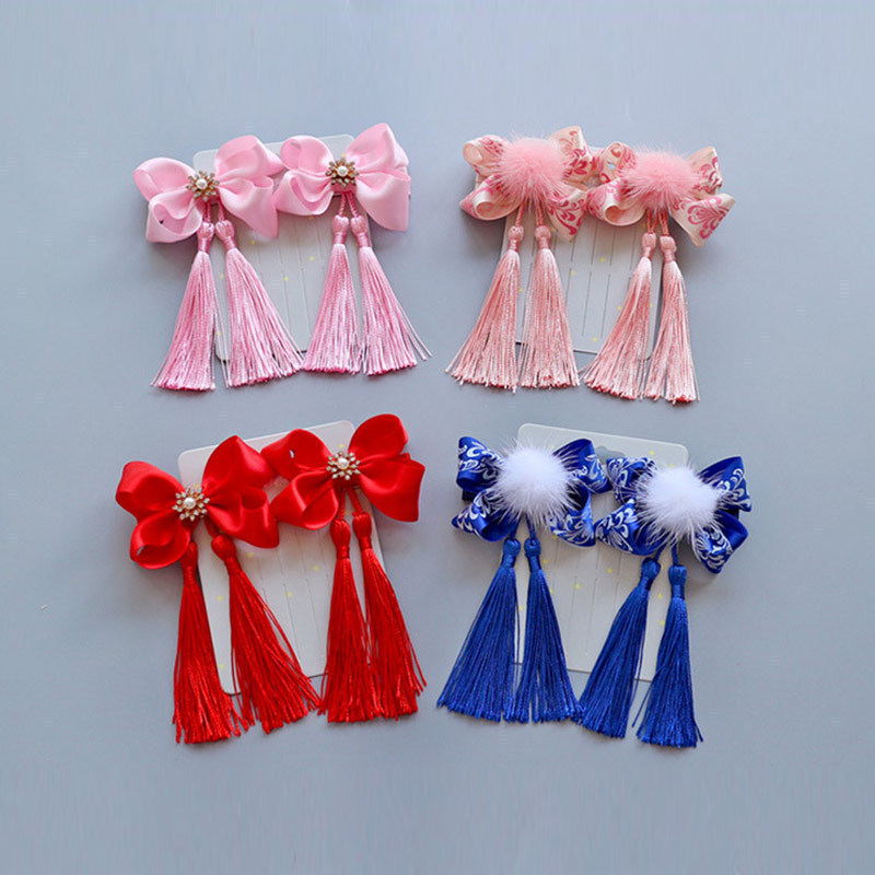 中国风流苏新年汉服配饰儿童发夹