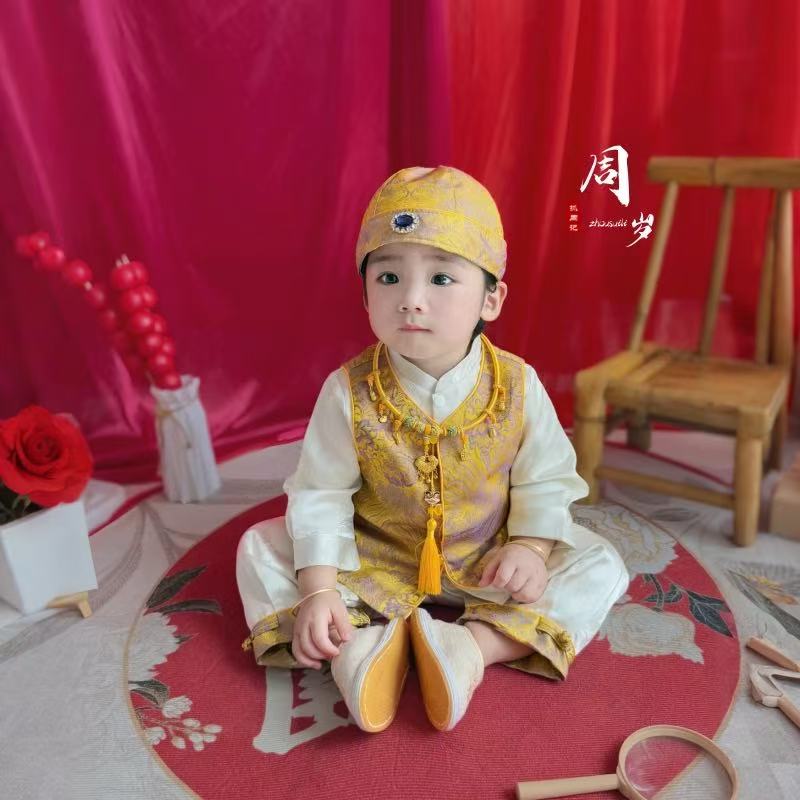 周岁礼服男宝中国风分体唐装
