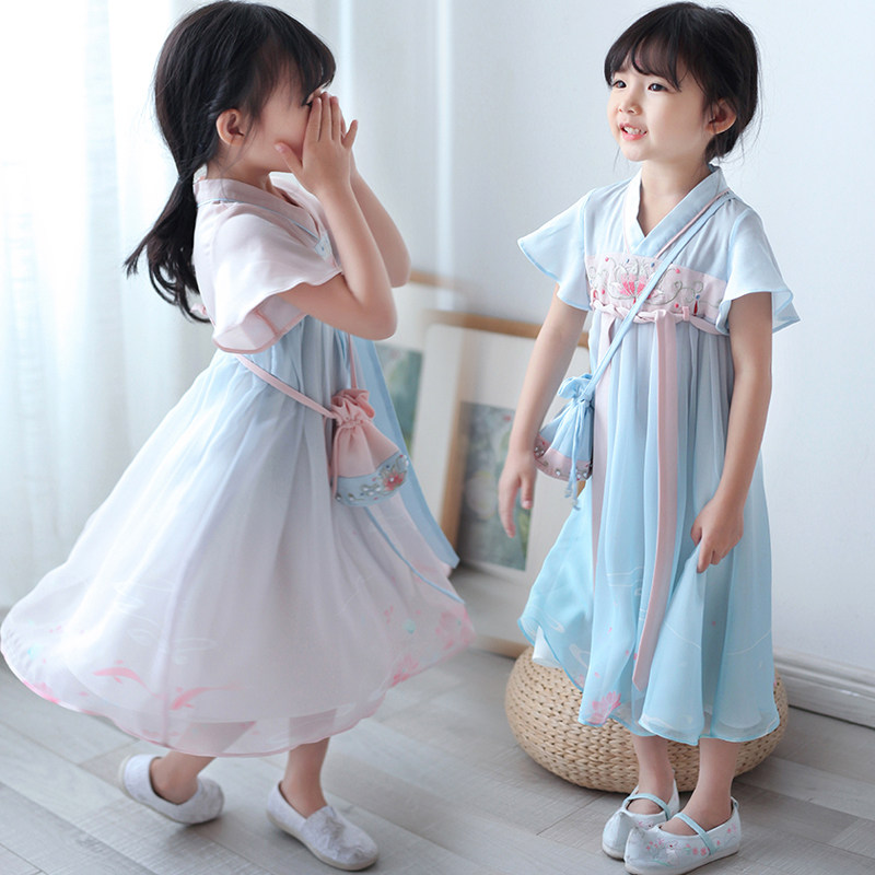 汉服女童夏装唐装古装中国风儿童