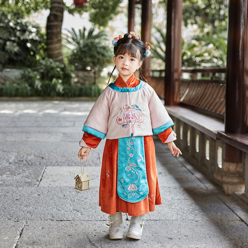 汉服女童冬装加棉加厚