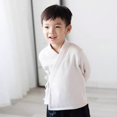 儿童汉服国学服内衬加绒中国风系带交领古装 内搭上衣男女童和尚服