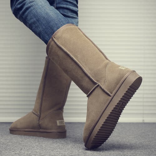 冬季男款雪地靴男加绒高筒大码