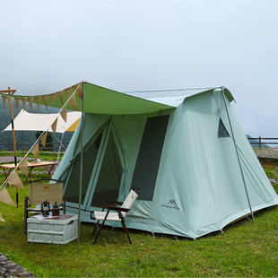 防雨遮阳复古精致棉布厂 一室一厅加厚 四季 销山之客户外露营家庭式