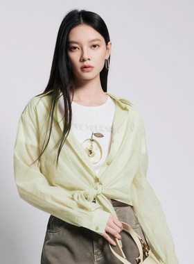 【商场同款】Migaino曼娅奴女装新款设计感简约薄款衬衫MP22AC005