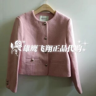 Migaino曼娅奴专柜2025新款春装毛呢长袖短外套MP12SC015