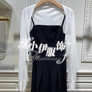 纯白色针织开衫 曼娅奴2024专柜正品 开衫 新品 上衣女MO22JK201 夏装