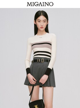 曼娅奴2024年秋冬新款高级感洋气百搭修身显瘦打底衫女MO44KW601